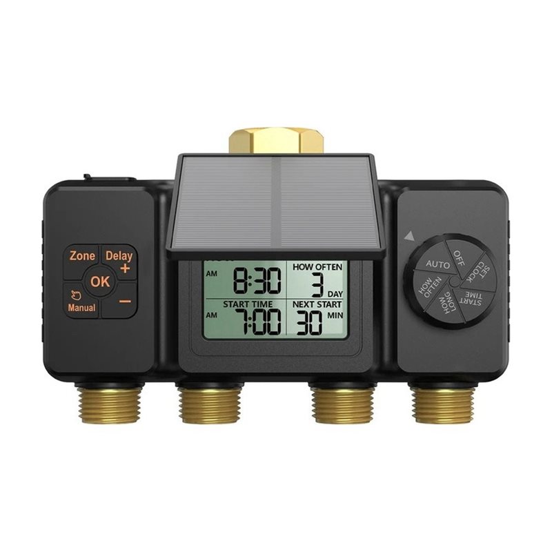 Power Zone Outdoor Timer - VELIF-BSP3/4 Compatibele Zonne-aangedreven Irrigatietimer 4-Zone Automatisch