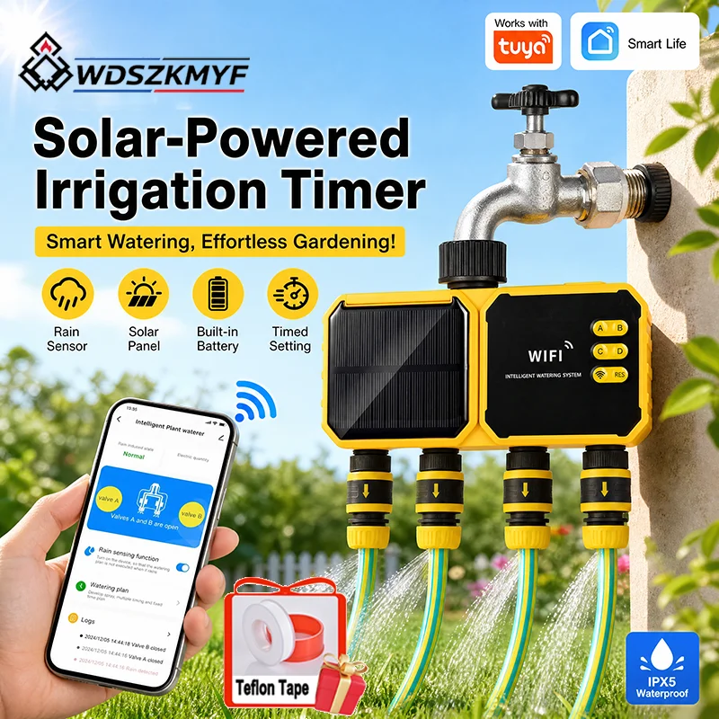 Power Zone Outdoor Timer - Zonne-aangedreven WiFi slimme irrigatietimer 2/4 zones