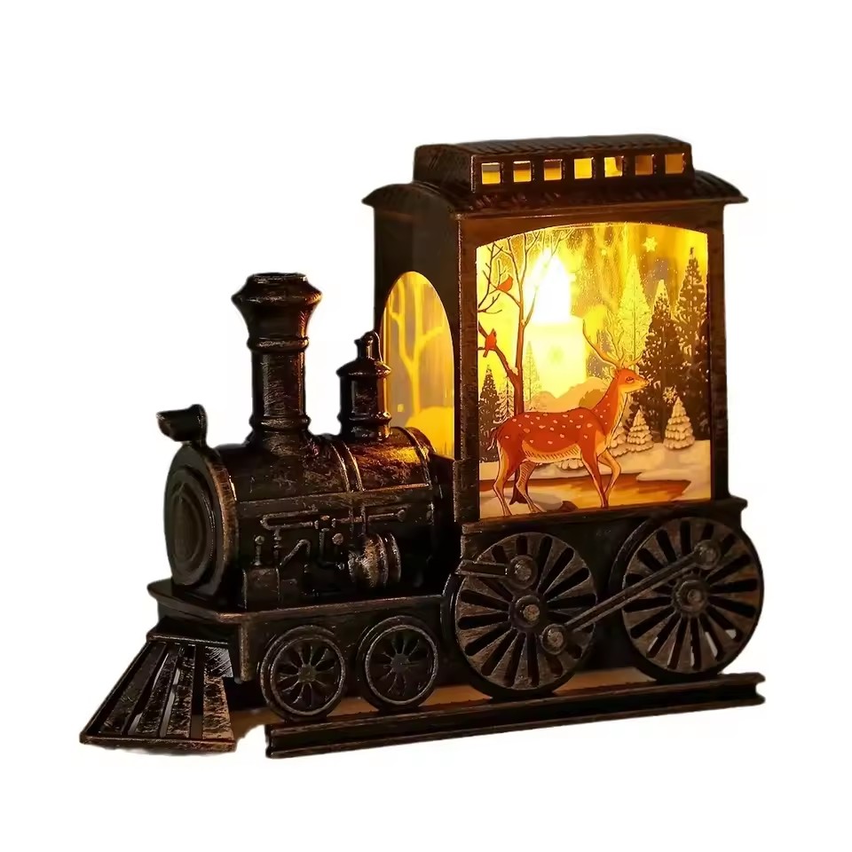 Outdoor Power For Christmas Lights - LED-nachtverlichting Vintage draagbare trein-nachtlamp Op batterijen