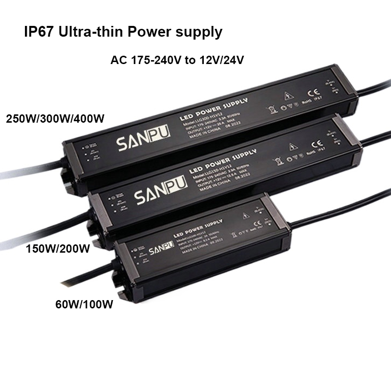 Outdoor Power Transformer - Ultradunne IP67 waterdichte voeding LED buitenverlichting
