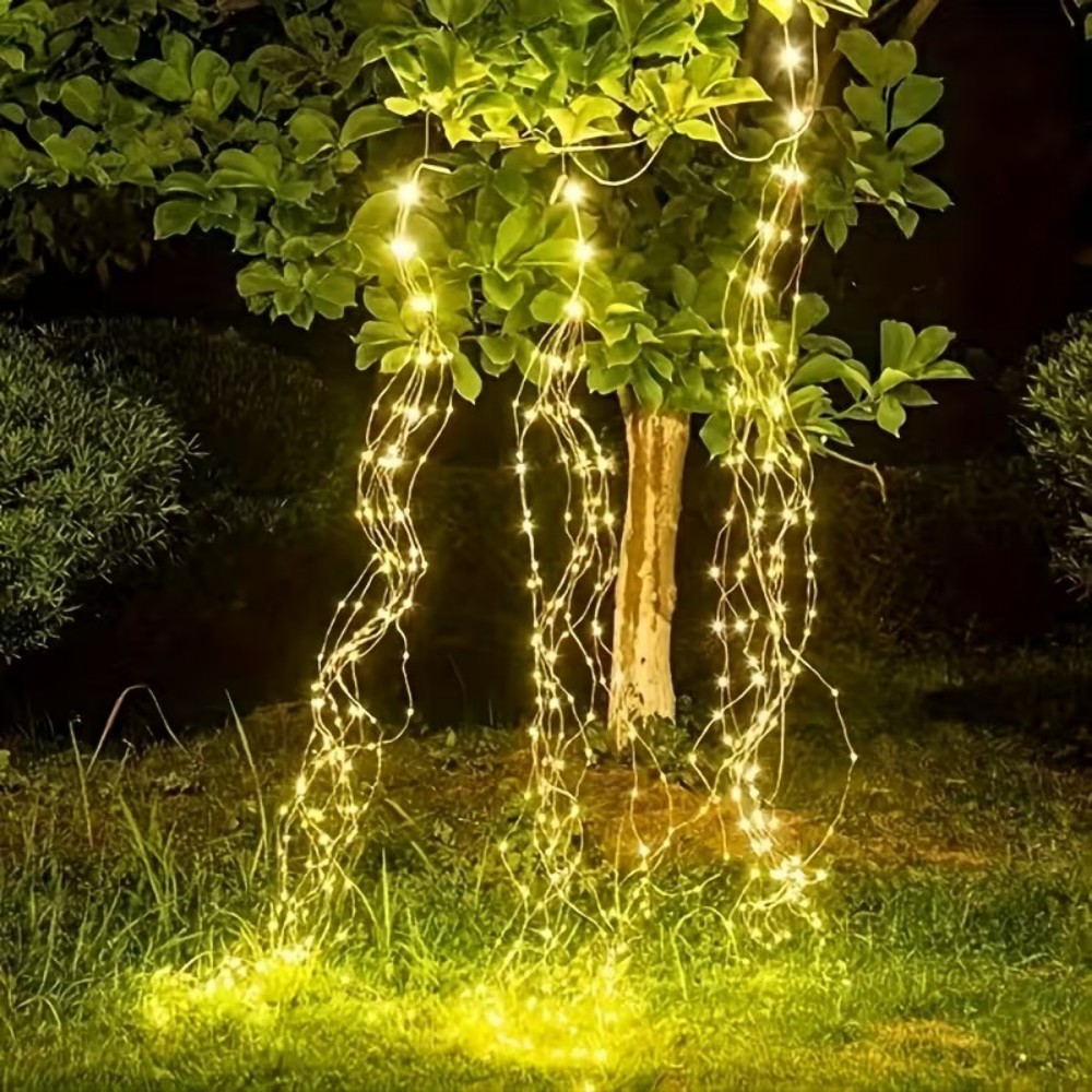 Outdoor Power For Christmas Lights - 3M600LED Solar-aangedreven wilgentakjes lichtslinger waterdichte LED-feestringverlichting