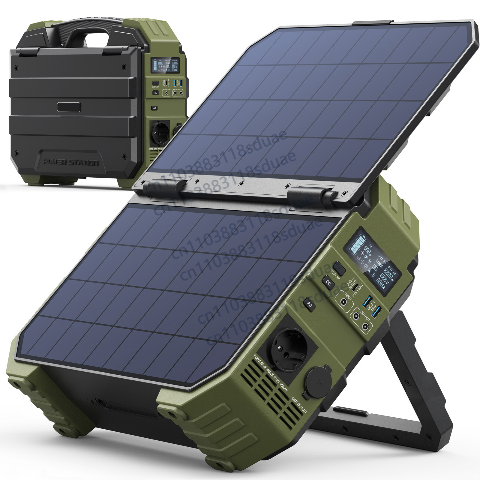 Panel Power Outdoor - 1600W Draagbare Powerstation met Ingebouwde Zonnepaneelpack