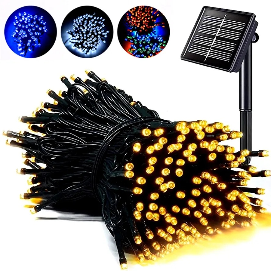 Outdoor Power For Christmas Lights - LED Solar-aangedreven buitenverlichting met sterrenlichteffect, waterdicht,