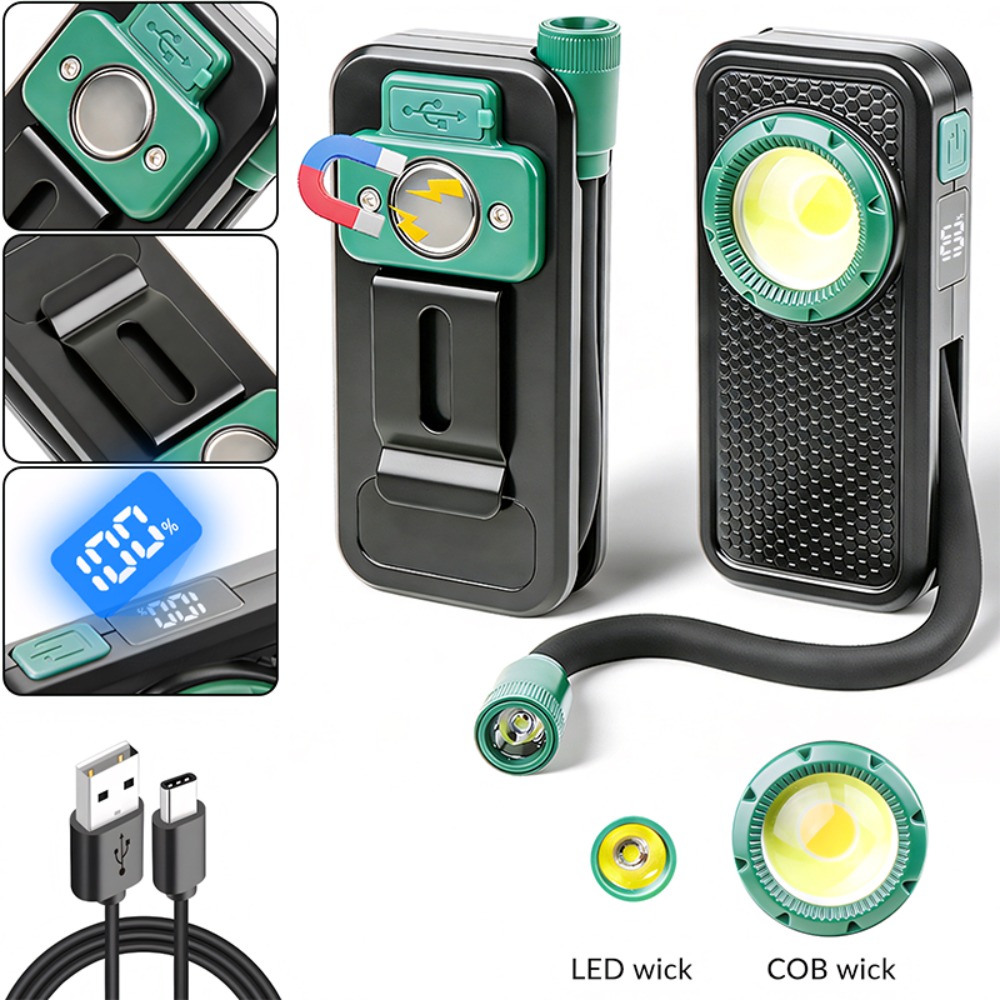 Outdoor Power Usb - Nieuwe magnetische werklamp met penclip, buigbare