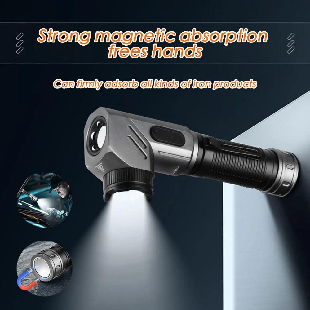 Outdoor Power For Camping - Krachtige Mini LED-zaklamp 90 ° Draaibare