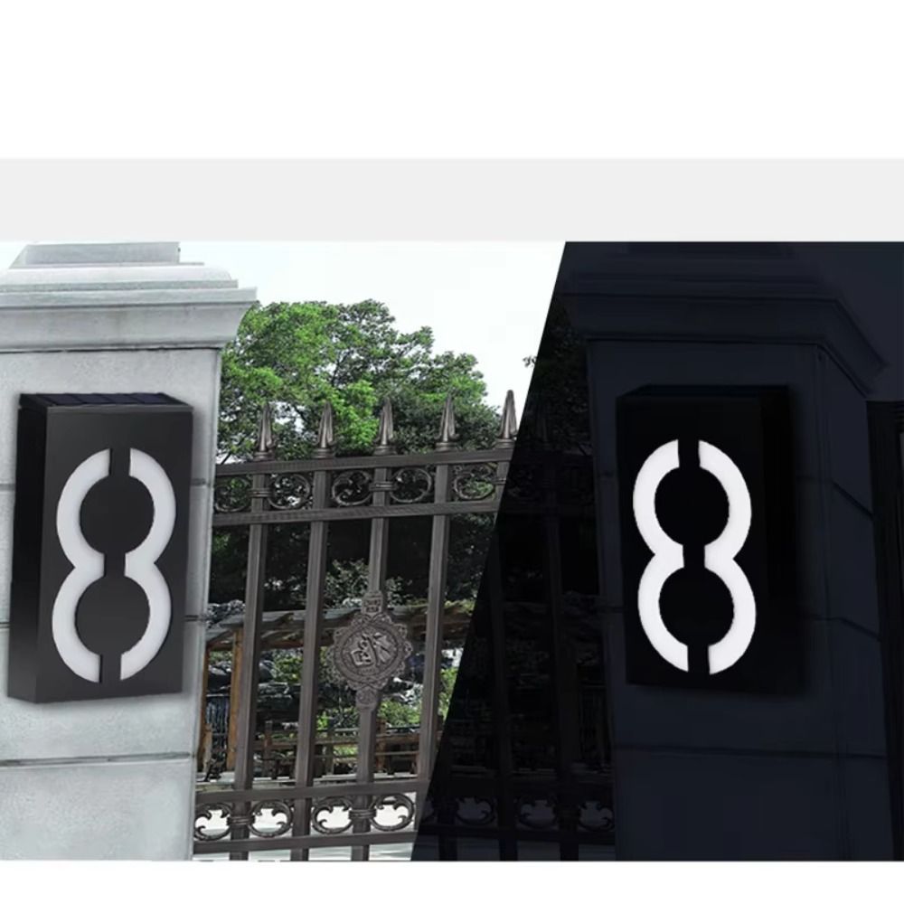 Outdoor Power Number - Eenvoudig te installeren zonne-energie LED huisnummerlicht