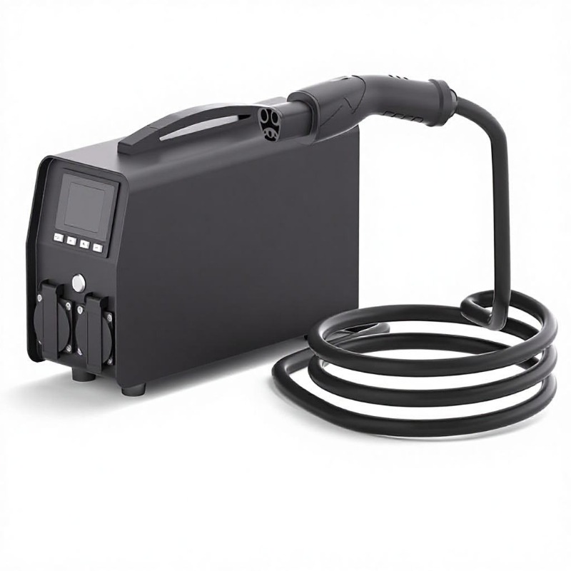 Outdoor Power Adapter - Draagbare EV-ontladingsinverter DC-naar-AC-converter Nieuwe Energievoertuig Buiten