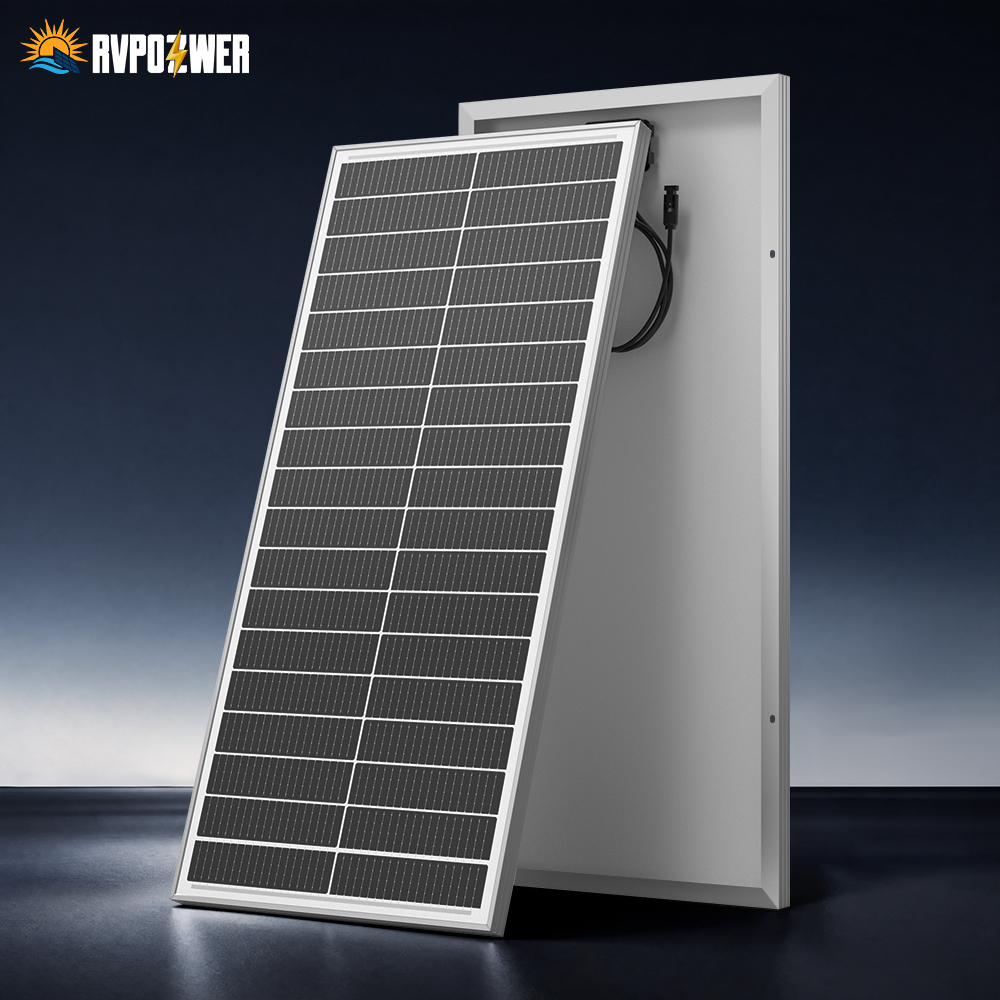 Outdoor Power Distribution Panel - RVPOZWER 100W 18BB Stijve Zonnepanelen Wit