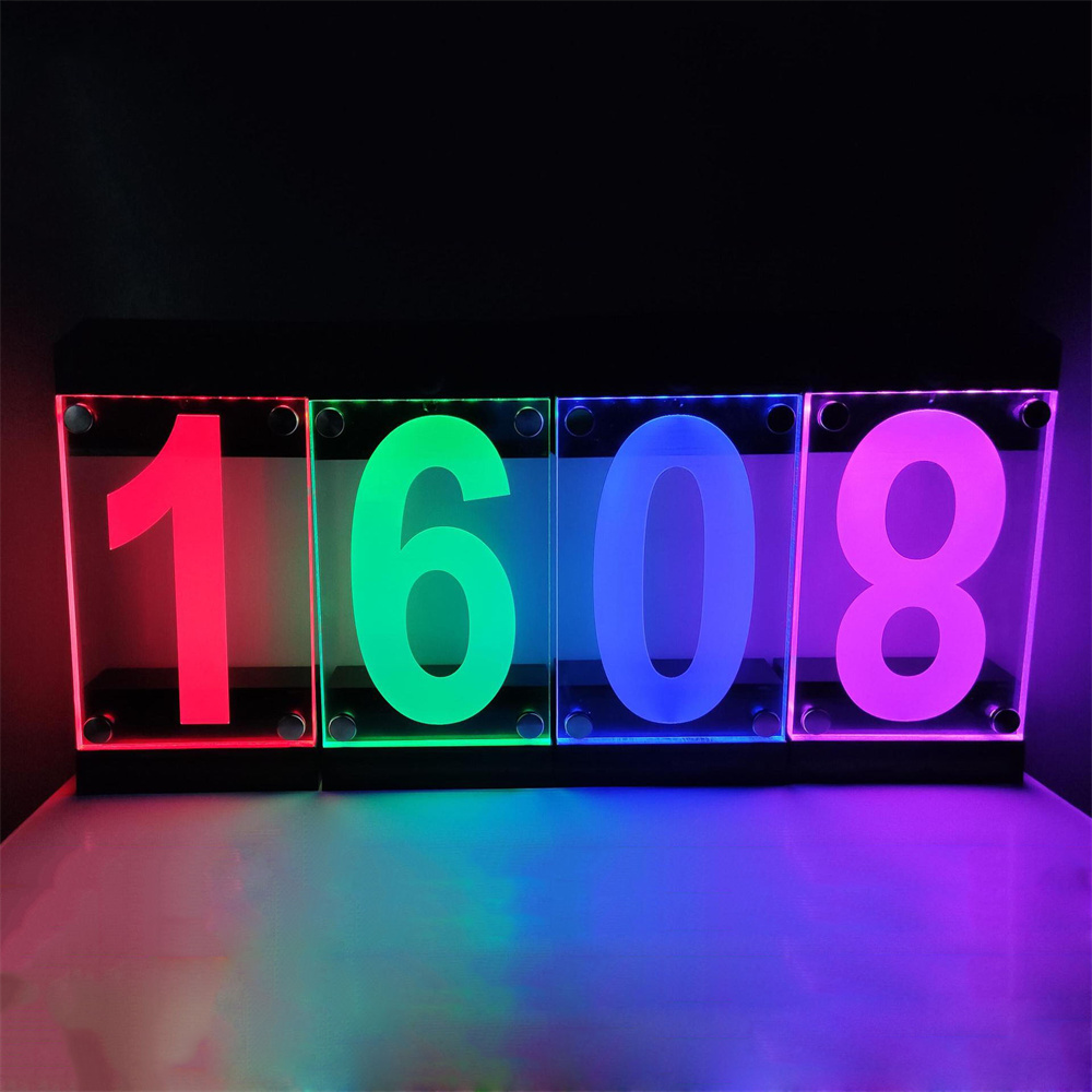 Outdoor Power Number - Zonne-energie RGB-kleur huisnummer teken licht afstandsbediening