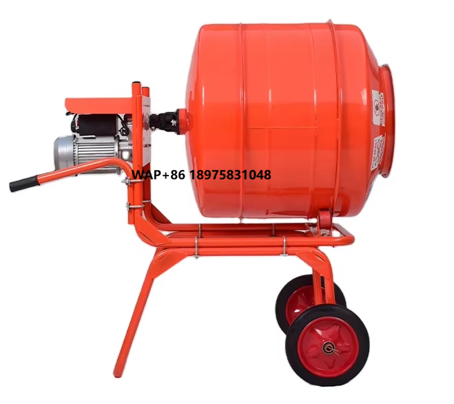 Concrete Mixer Small - 350L Handgedragen Horizontale Kleine Betonmixer met