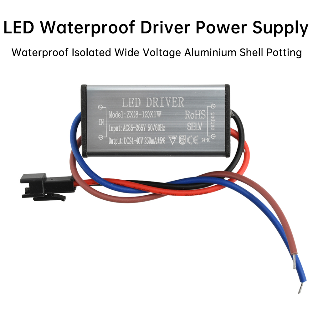 Outdoor Power Transformer - AC85-265V 1-24W IP68 Waterdichte LED Driver