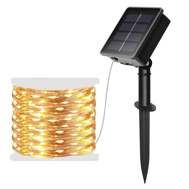 Outdoor Power For Christmas Lights - 100 Led Solar Fee Waterdichte Koperdraad
