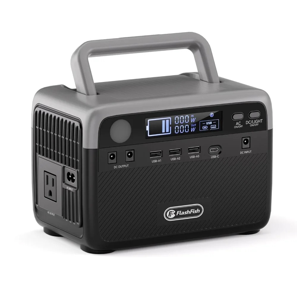 Outdoor Power Bank With Ac Outlet - 230,4Wh LiFePO4 300W (piek 600W) zonnegenerator