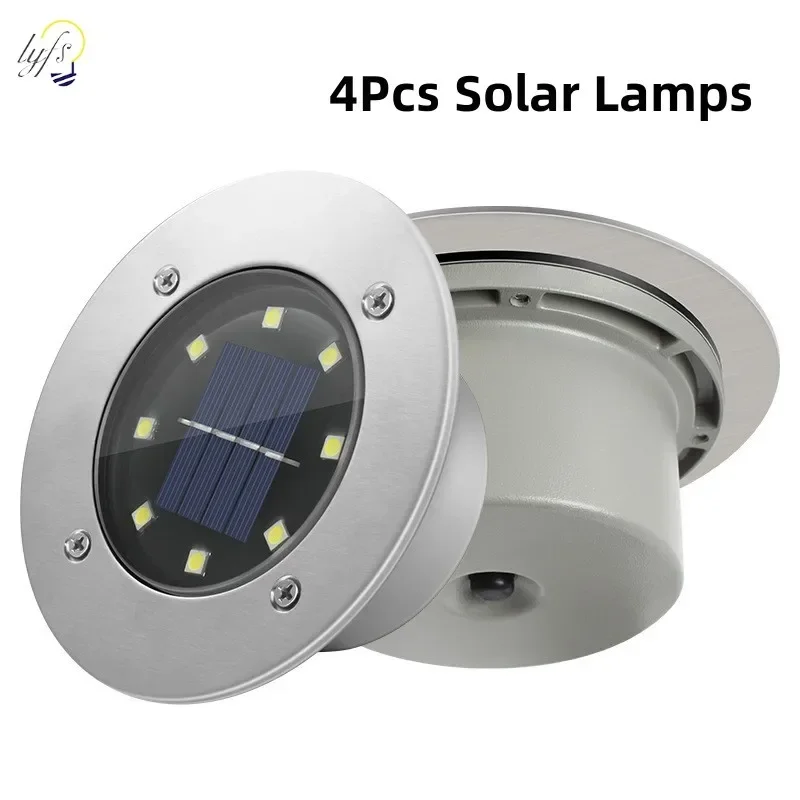 Outdoor Power Distribution Panel - 4 Stuks Led Solar Tuinverlichting Buitenverlichting