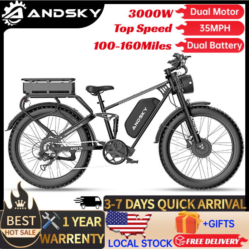 Outdoor Power Rack - ANDSKY Apex50 AWD Elektrische Fiets 3000W