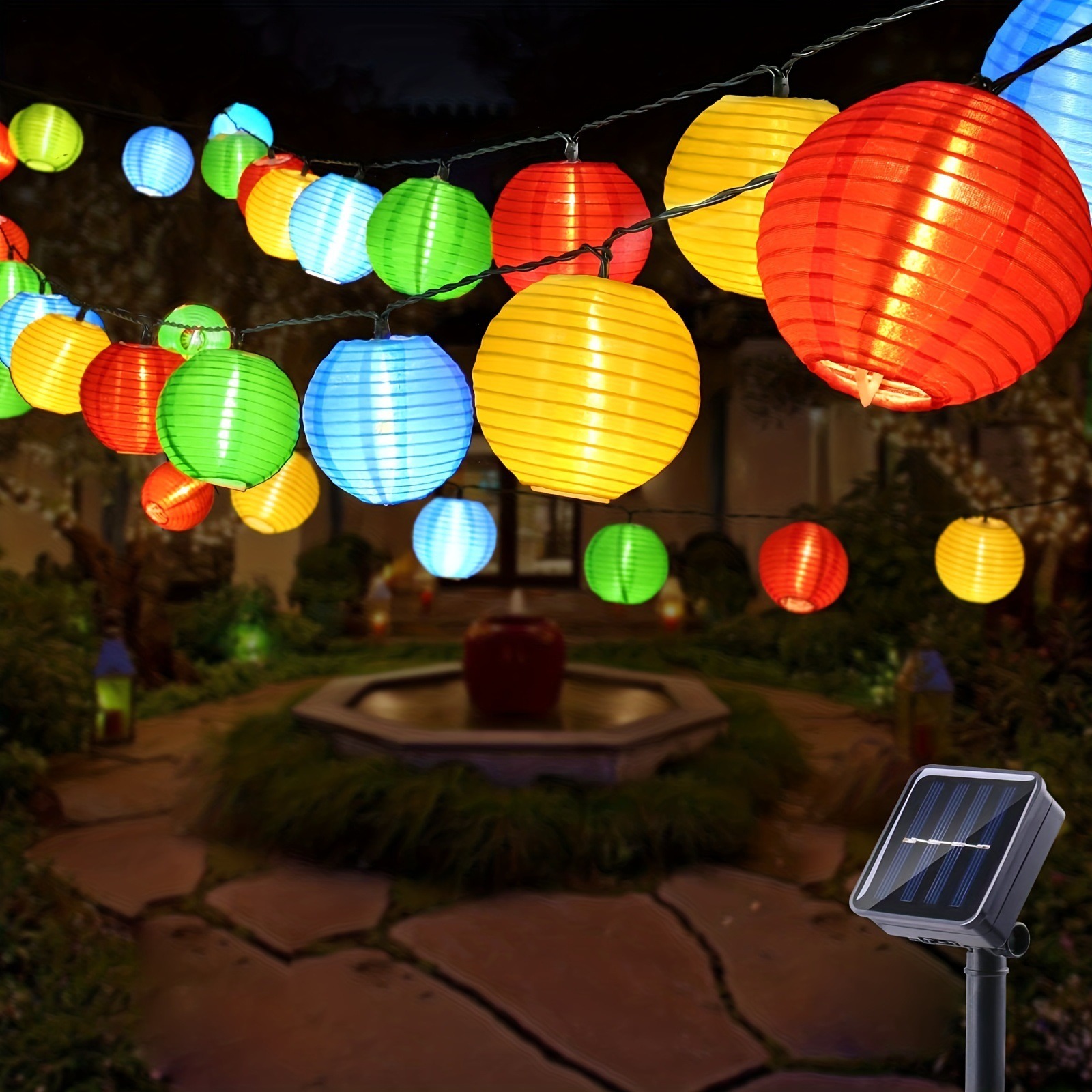Outdoor Power For Christmas Lights - LED Solar Lantern Lichtslingers Outdoor Garland