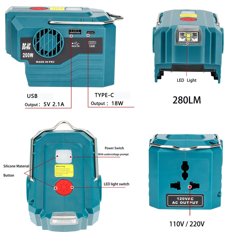200W Draagbare Power Inverter  - Outdoor Power Adapter Usb C recensie en prijs