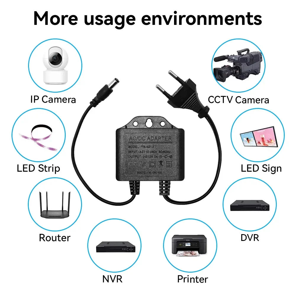 Power Adapter DC12V 2A Waterdi - Outdoor Power Adapter recensie en prijs