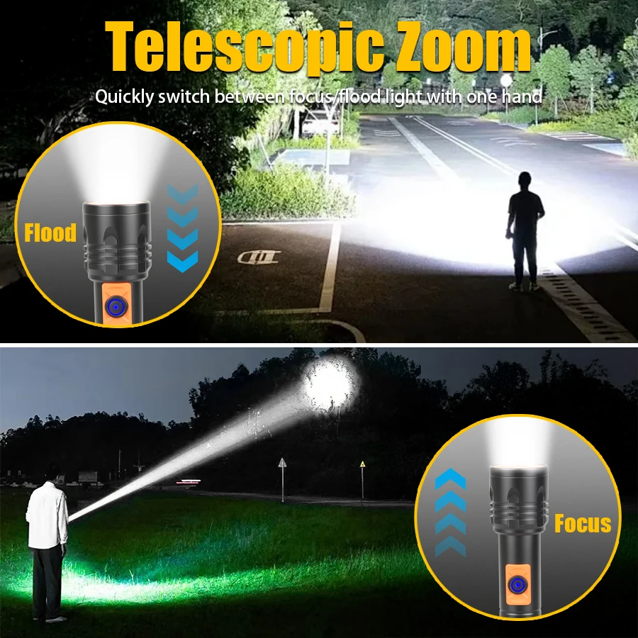 Krachtige LED-zaklamp Oplaadba - Outdoor Power For Camping recensie en prijs
