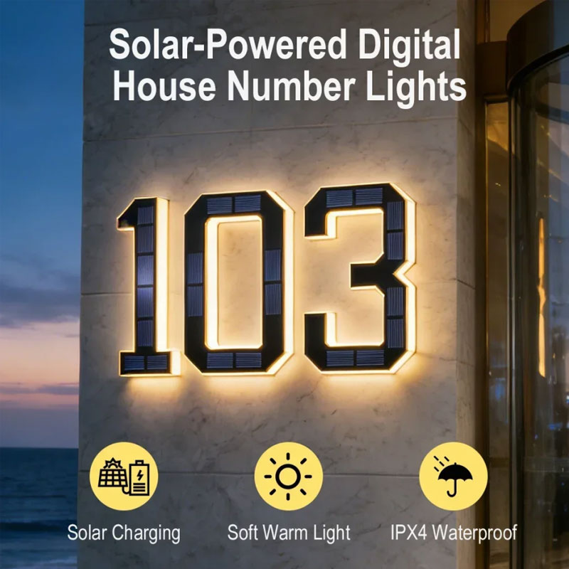 Huisnummerbord op zonne-energi - Outdoor Power Number recensie en prijs