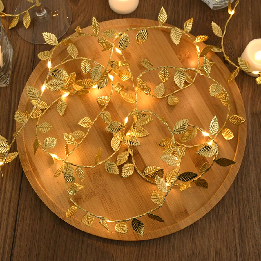 Gouden blad rotan koperdraad l - Outdoor Power For Christmas Lights recensie en prijs