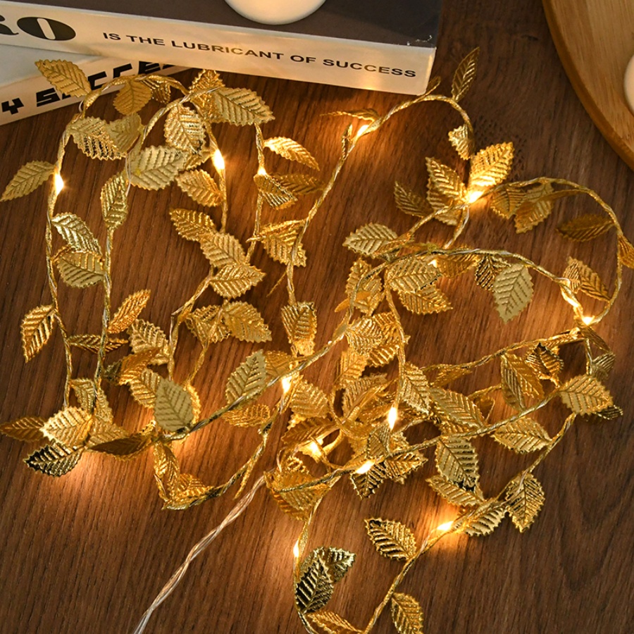 Gouden blad rotan koperdraad l - Outdoor Power For Christmas Lights recensie en prijs
