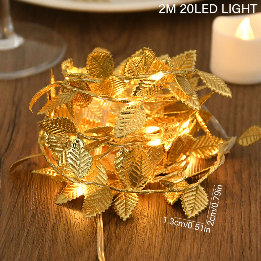 Gouden blad rotan koperdraad l - Outdoor Power For Christmas Lights recensie en prijs