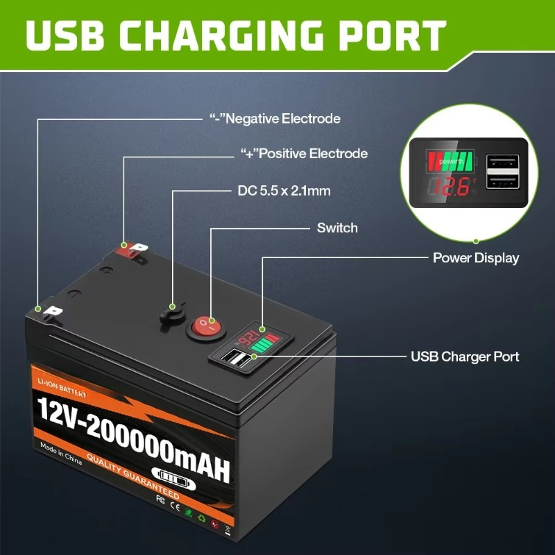 12V 200000mAh Oplaadbare Lithi - Outdoor Power Number recensie en prijs