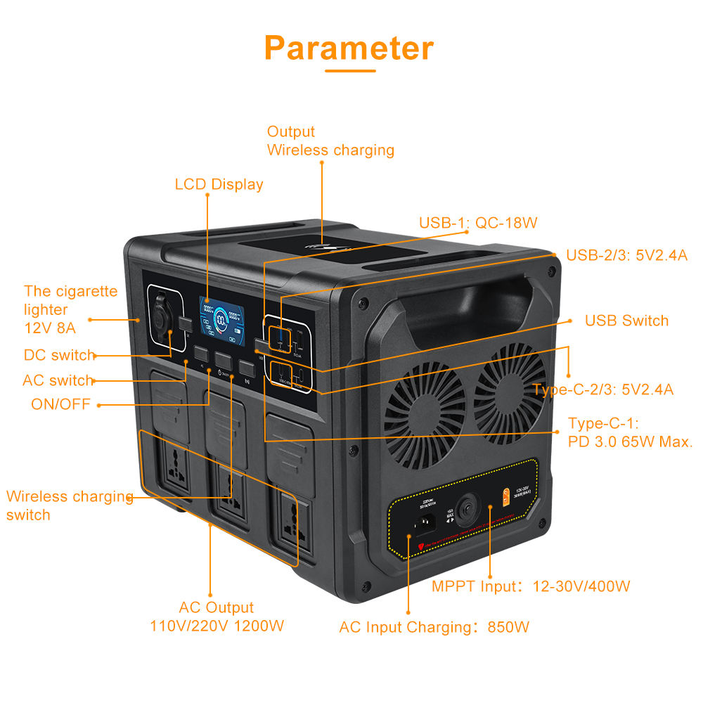 1200W Draagbare Zonnegenerator - Outdoor Power For Camping recensie en prijs