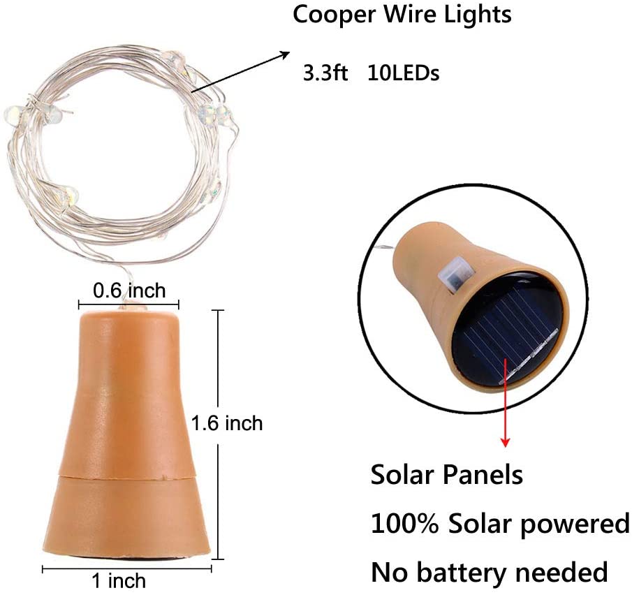 Zonne Wijnfles Led String Fee  - Outdoor Power For Christmas Lights recensie en prijs