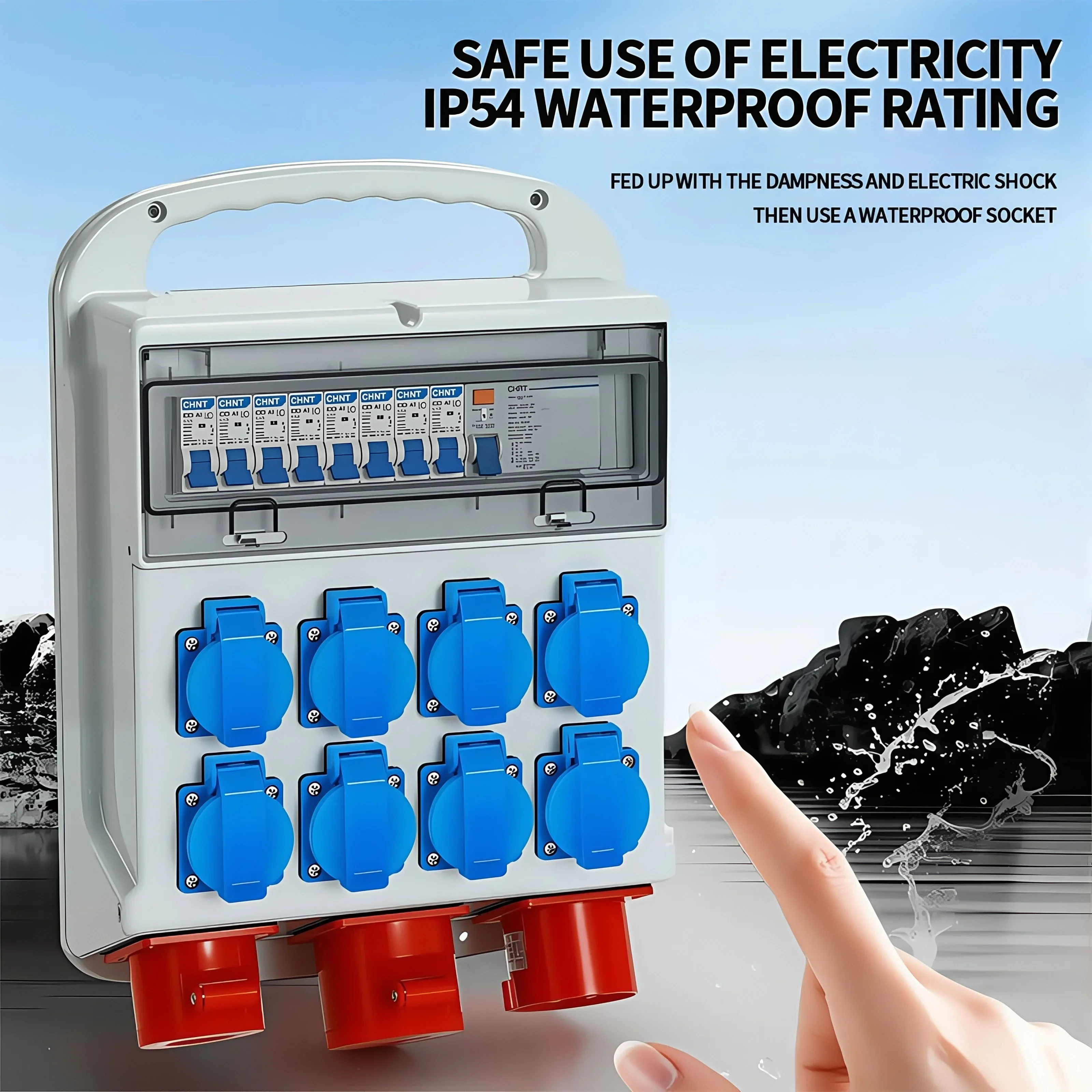 IP54 16A waterdichte industrië - Outdoor Power Distribution Panel recensie en prijs