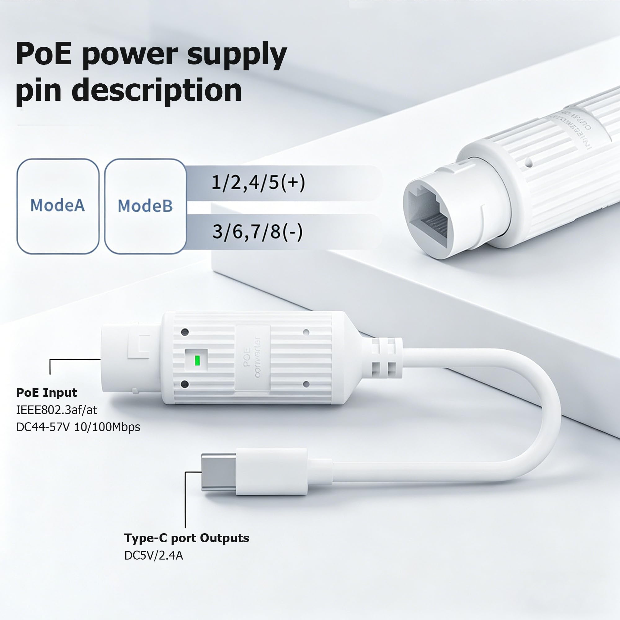 POE naar USB-C stroomconverter - Outdoor Power Adapter Usb C recensie en prijs