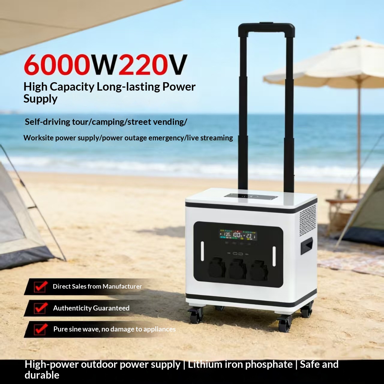 Lithium-ionbatterij Mobiele bu - Outdoor Power For Camping recensie en prijs
