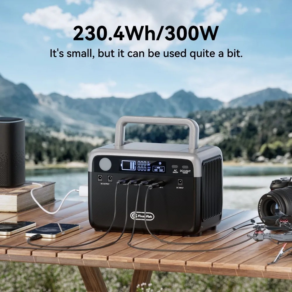 230,4Wh LiFePO4 300W (piek 600 - Outdoor Power Bank With Ac Outlet recensie en prijs