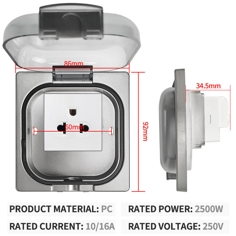 IP65 waterdichte buitencontact - Outdoor Power Socket recensie en prijs