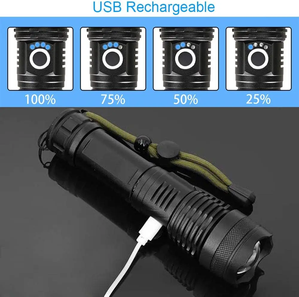Krachtige LED-zaklamp Oplaadba - Outdoor Power For Camping recensie en prijs