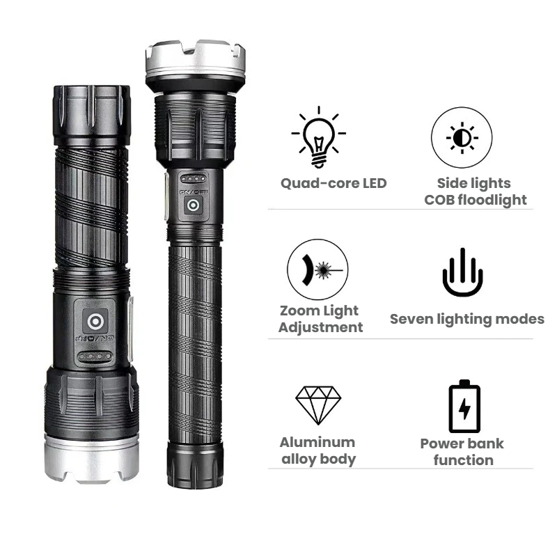Krachtige LED-zaklamp Telescop - Outdoor Power For Camping recensie en prijs