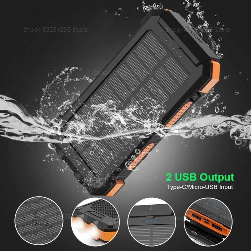 20000mAh Solar Powerbank, wate - Outdoor Power Number recensie en prijs
